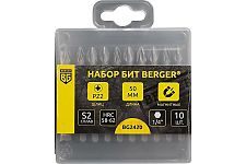 Berger BG-2420 биты магнитные PZ2х50мм, S2, 10шт.
