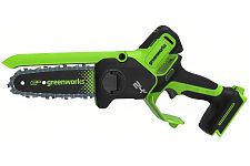 Greenworks 2010107 мини пила цепная аккумуляторная GD24CS15