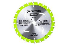 Greenworks 2943407 диск пильный по дереву 184х20мм 24Т