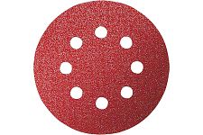 Bosch 2.608.605.112 шлифовальная бумага (красная) 125мм 8 отверстий, К60/120/240, 6шт.