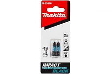 Makita B-63616 бита PH2 х 25мм, Impact Black, C-form, 2шт.