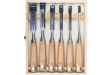 Зубр 18096-H6 набор стамесок-долот 6шт. СТ-500, 6/10/12/16/20/25мм, ручка из бука Профессионал