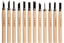 Зубр 18375-H12 набор фигурных резцов по дереву 12 предметов Профессионал