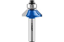 Зубр 28711-25.4 фреза кромочная калевочная (D=25,4мм, l=9мм, S=8мм, угол 45гр. радиус 12,7мм)