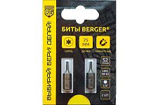 Berger BG-2387 биты магнитные Torx T8х25мм, S2, 2шт. (блистер)