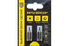 Berger BG-2389 биты магнитные Torx T10х25мм, S2, 2шт. (блистер)