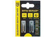 Berger BG-2383 биты магнитные SL1,2х6,5х25мм, S2, 2шт. (блистер)