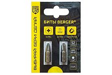 Berger BG-2365 биты магнитные PH0х25мм, S2, 2шт. (блистер)