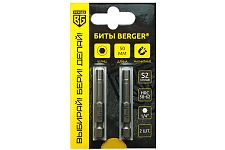 Berger BG-2407 биты магнитные Hex6х50мм, S2, 2шт. (блистер)