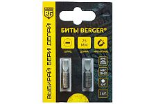 Berger BG-2380 биты магнитные SL0,5х3х25мм, S2, 2шт. (блистер)
