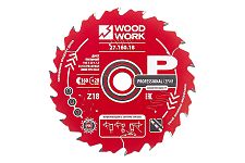 Woodwork 27.160.18 диск пильный по дереву, фанере 160х20х1,6/1,1мм А=18гр. АТВ +8гр. Shear Z=18